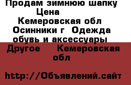 Продам зимнюю шапку › Цена ­ 3 500 - Кемеровская обл., Осинники г. Одежда, обувь и аксессуары » Другое   . Кемеровская обл.